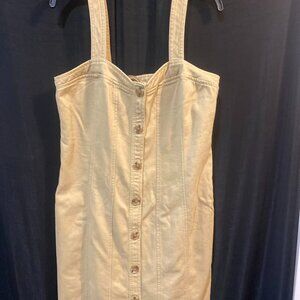 468-You Are Stunning💛 Banana Republic Seamed Mini Apron Dress